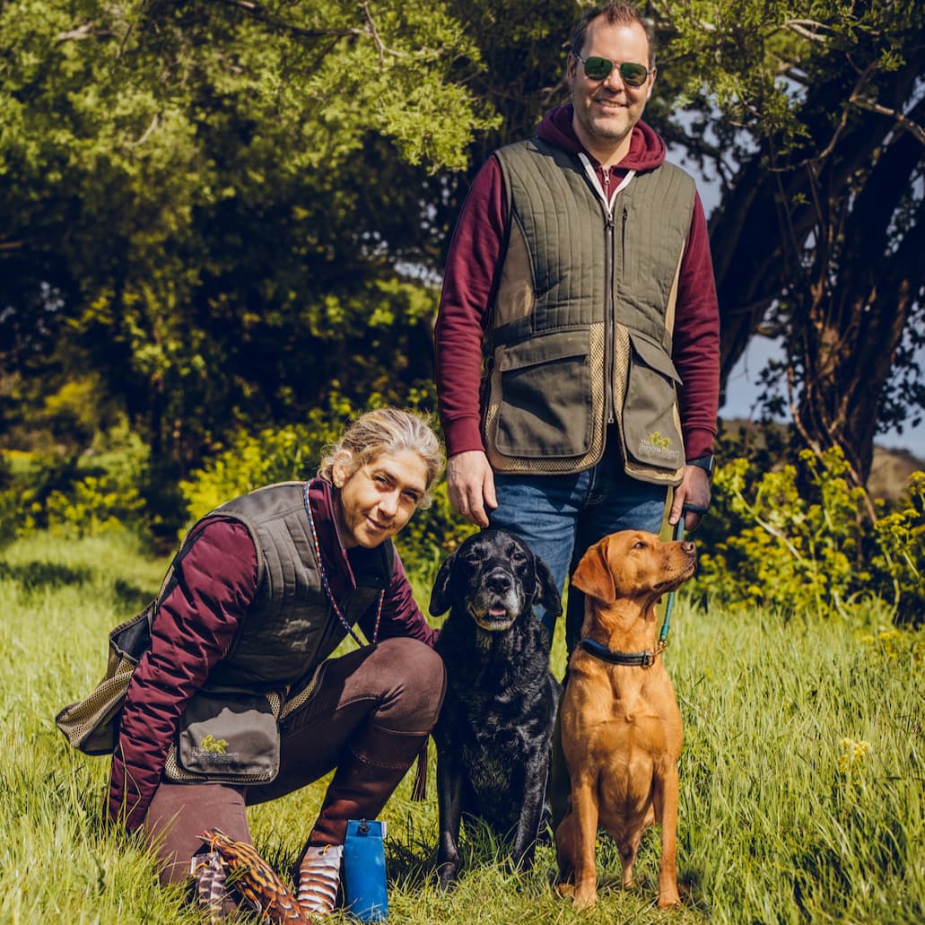The Gundog Coach family with dogs